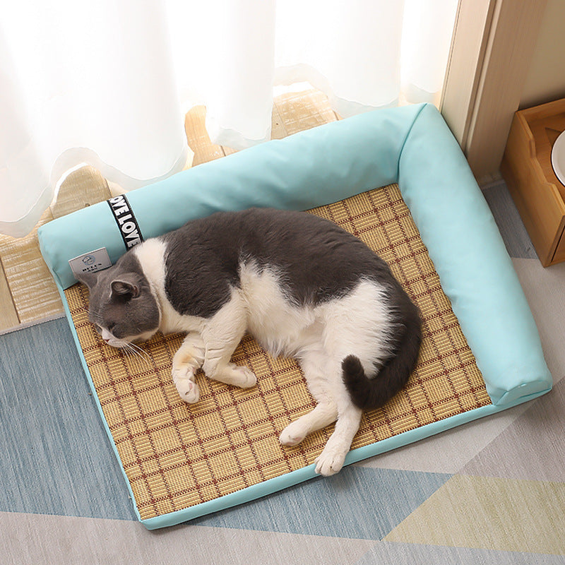 Summer cooling pet mat  Cool dog bed for hot weather  Ice pad for pets