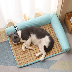 Summer cooling pet mat  Cool dog bed for hot weather  Ice pad for pets