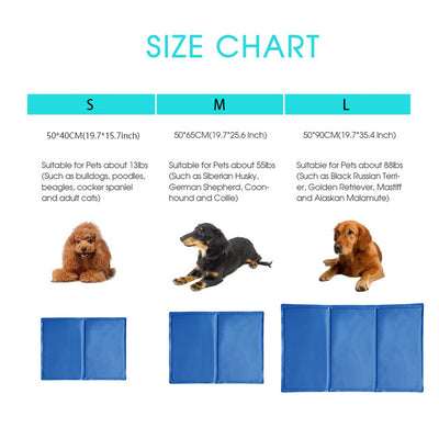 Dog Cooling Mat  Pet Ice Pad  Summer Pet Bed Cooling Mat for Dogs