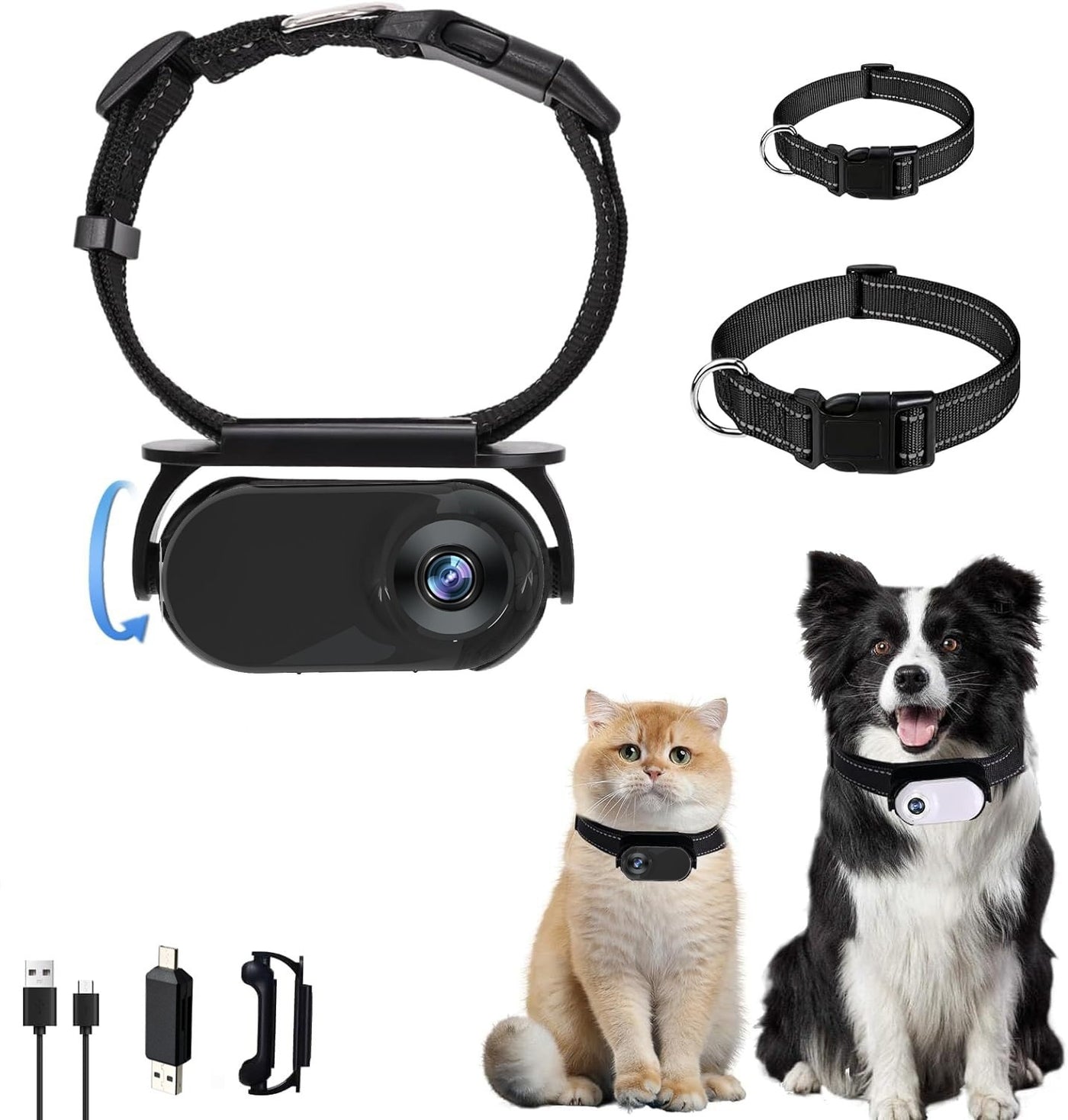 Pet collar magnetic camera  HD mini camera for pets  