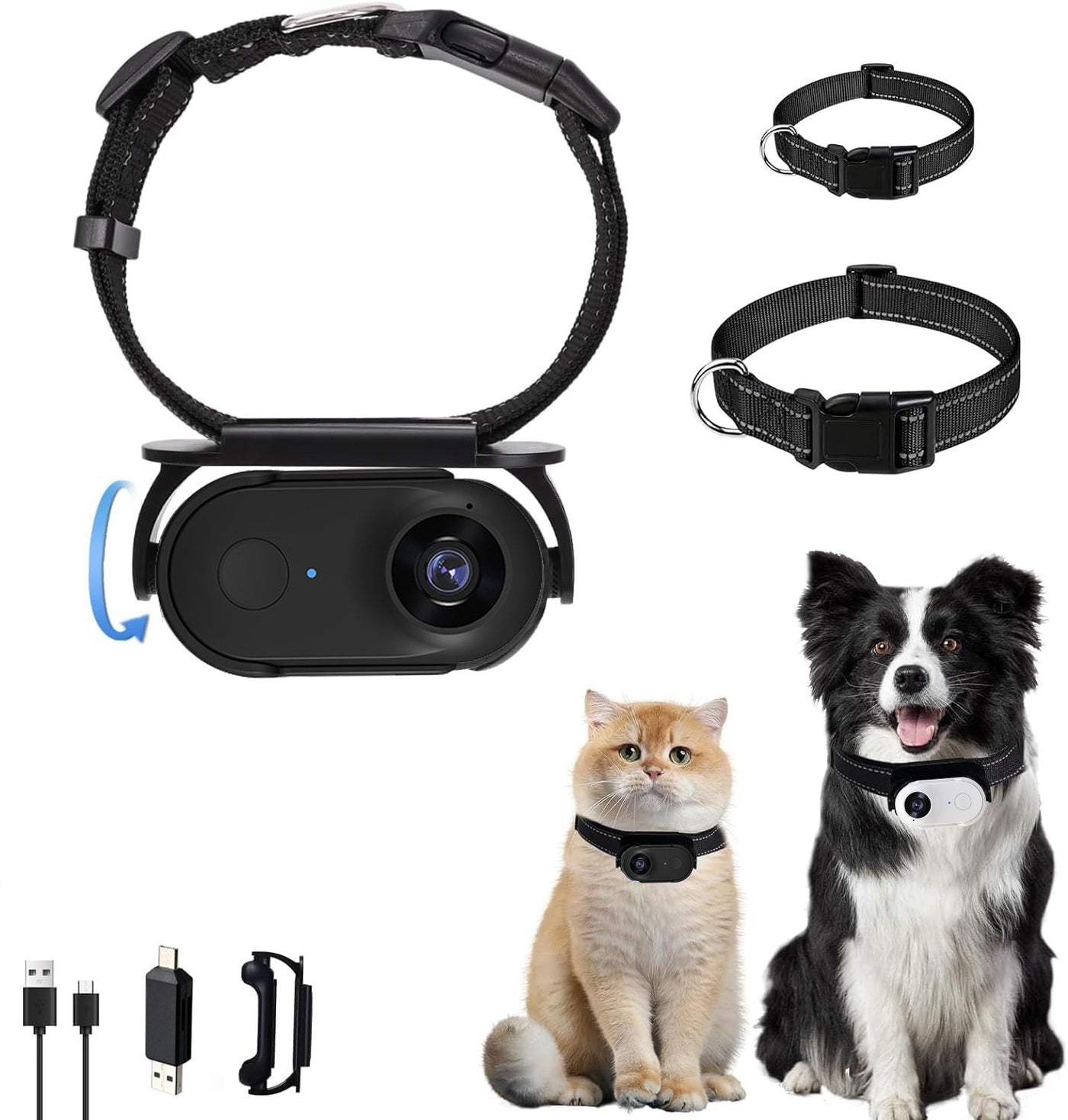Pet collar magnetic camera  HD mini camera for pets  