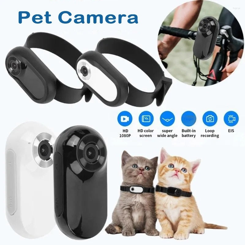 Mini pet camera collar  Thumb-sized pet camera  Cat collar camera HD