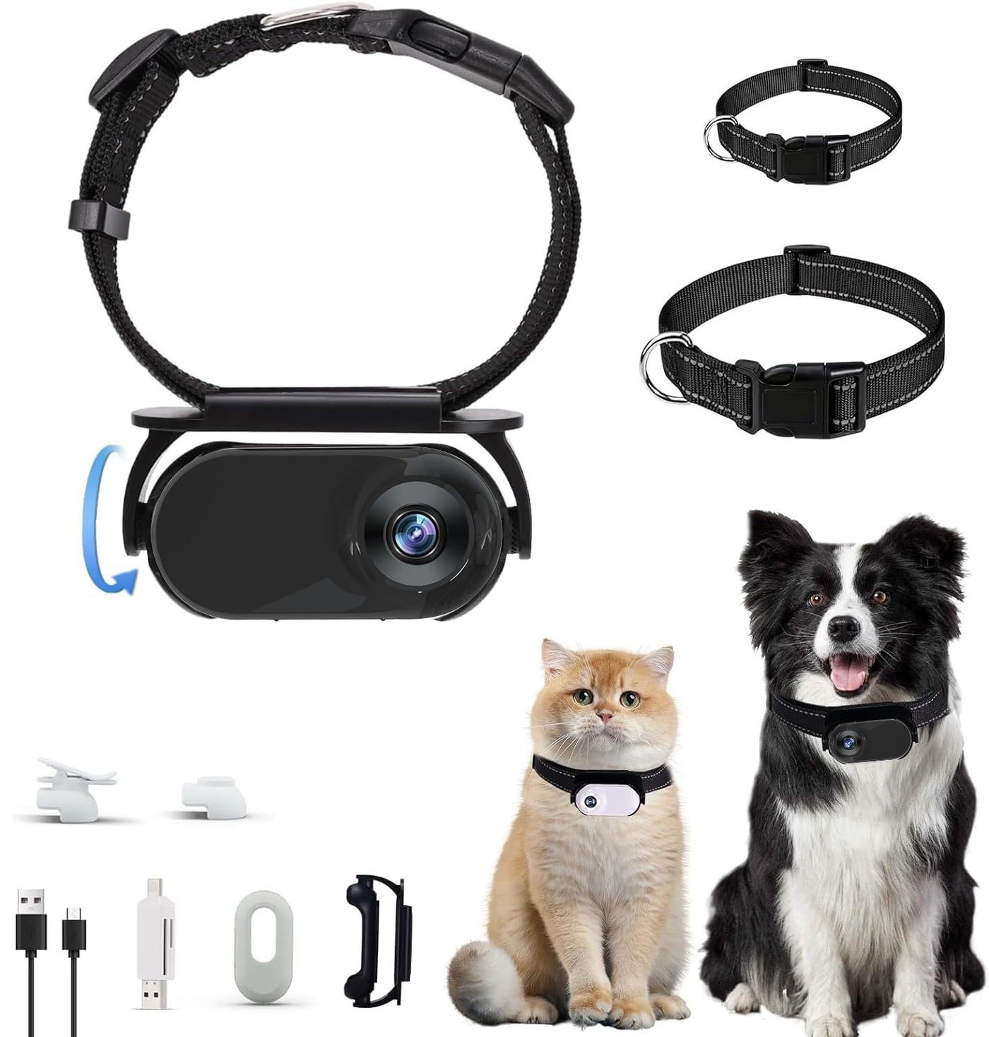 Pet collar magnetic camera  HD mini camera for pets  